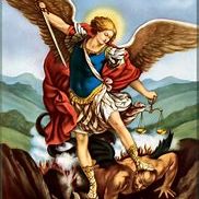 Angel lighting the way with a lantern in a scenic landscape.